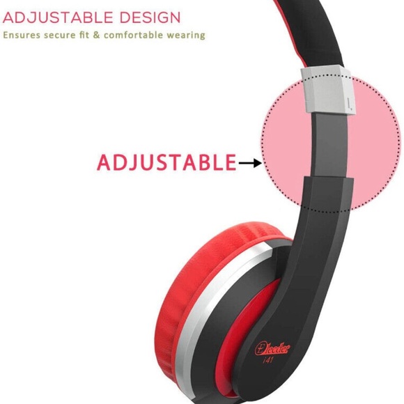 Elecder i41 Kids Headphones (RED/BLACK) - Picture 3 of 12